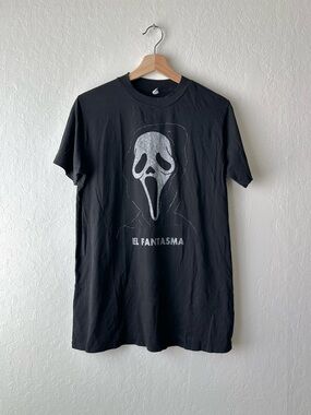 Rare local boogeyman el fantasma scream black cotton tshirt m’s small w’s medium
